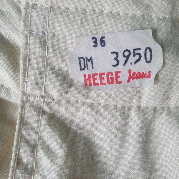 NEW Size 8 L29" Vintage High Waist Cream Speckled Trousers - Picture 8 of 10